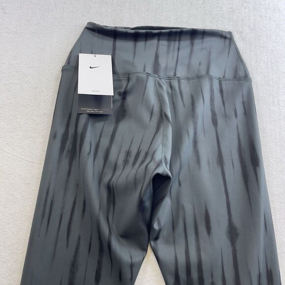 Nike One Leggings Womens Small Gray Dri-FIT Preppy Yoga Running Training Pants - Picture 2 of 11